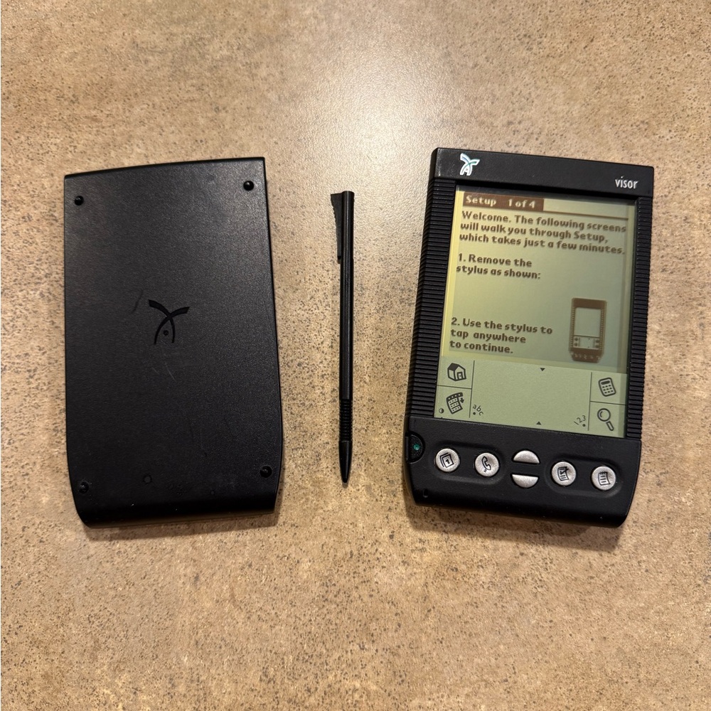 Vintage Handspring Visor PDA w/ Original Stylus & Cover Palm OS - Tested